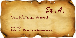 Szilágyi Ahmed névjegykártya